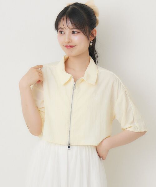 ems excite（エムズエキサイト）の「ZIPショートSH（シャツ/ブラウス・レディース・ホワイト/ブラック/イエロー・FREE）」の6枚目の写真