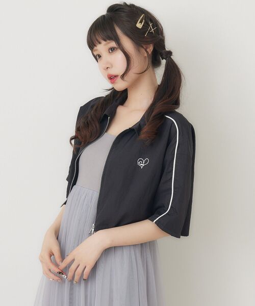 ems excite（エムズエキサイト）の「ZIPショートSH（シャツ/ブラウス・レディース・ホワイト/ブラック/イエロー・FREE）」の5枚目の写真