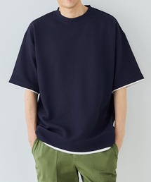 メンズ エンボスレイヤード風Tシャツ