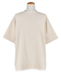 メンズ エンボスレイヤード風Tシャツ