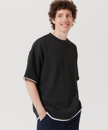 coca(coca) | メンズ エンボスレイヤード風Tシャツ(Tシャツ/カットソー)