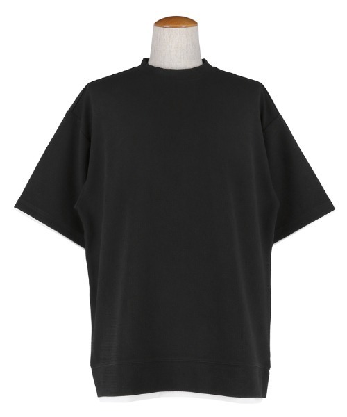 coca(coca)(コカ)の「メンズ エンボスレイヤード風Tシャツ(Tシャツ/カットソー・メンズ・アイボリー/ダークグリーン/ネイビー/ブラック・M/XL/L)」の6枚目の写真