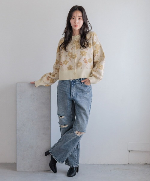 LOWRYS FARM（ローリーズファーム）の「ＣＯＮＥ／ワイドストレートパンツ　 131356（デニムパンツ・レディース・ブラック/ブルー系その他2/ブルー系その他/ブルー/インディゴブルー/ブラック系その他・S/M/L）」の12枚目の写真