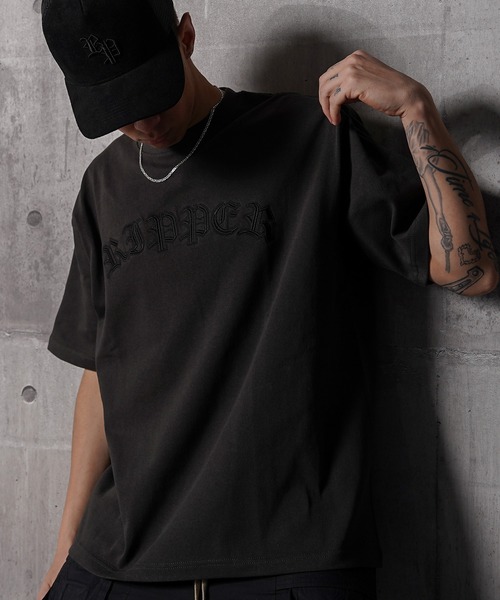 RIPPER】オールドイングリッシュ カレッジロゴ ヘビーウェイトTシャツ