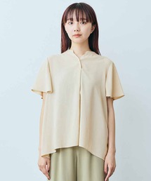 ＩＥＤＩＴ　後ろ姿も抜かりなし　接触冷感＆ＵＶカットがうれしい　軽やかバックプリーツトップス