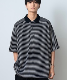 SINSS（シンス）の「Border polo shirt / ボーダーポロシャツ