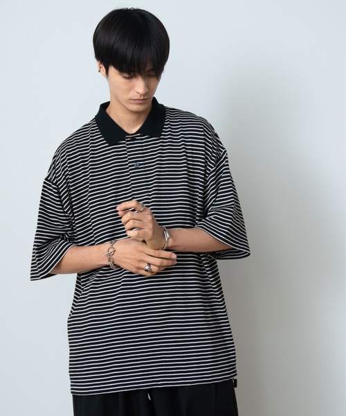 < crepuscule > BORDER POLOSHIRT/ポロシャツ SINSS(シンス)の「Border polo shirt / ボーダーポロシャツ