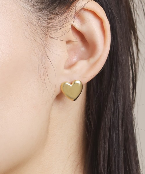 LHME（エルエイチエムイー）の「【WEB限定】“Moment”スムースハートピアス/サージカルステンレス（金属アレルギー対応）【LHME / エルエイチエムイー】（ピアス（両耳用）・レディース・シルバー/ゴールド・ONE SIZE）」の18枚目の写真