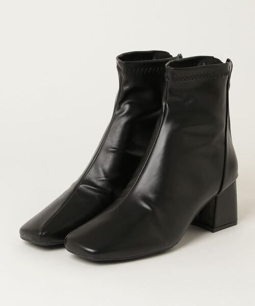 Per sist ence(パーシエンス)の「シンプルショートブーツ(ブーツ・レディース・ブラック/ベージュ/アイボリー・LARGE/MEDIUM)」の3枚目の写真