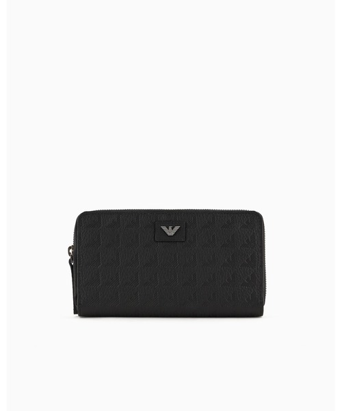EMPORIO ARMANI(エンポリオアルマーニ)の「【エンポリオ アルマーニ】ラウンドファスナーウォレット レザー オールオーバーエンボスイーグル(財布・メンズ・ブラック・FREE)」の5枚目の写真