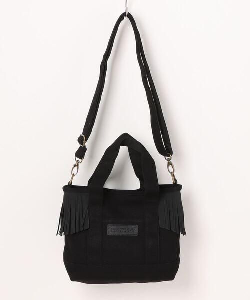 Parade（パレード）の「【MINNETONKA】ミネトンカ MT SIDE FRINGE 2WAY TOTE BAG（サイドフリンジ 2ウェイトートバッグ）（トートバッグ・レディース・アイボリー/ブラック/グレー/ライトブラウン・ONE SIZE）」の2枚目の写真