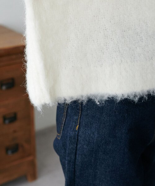 DISCOAT(ディスコート)の「【新色追加!/WEB限定】MIXブークレシャギーカーディガン(カーディガン/ボレロ・レディース・ピンク/ブルー/ライトベージュ/イエロー/ブラウン/グリーン/アイボリー/ブラック・MEDIUM)」の18枚目の写真