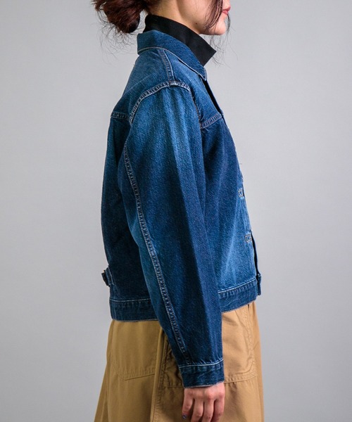 OMNIGOD（オムニゴッド）の「[OMNIGOD womens / オムニゴッド] 12ozセルヴィッチデニム 1stタイプジャケット（デニムジャケット・レディース・インディゴブルー・2/3）」の7枚目の写真