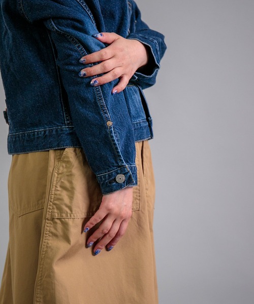 OMNIGOD（オムニゴッド）の「[OMNIGOD womens / オムニゴッド] 12ozセルヴィッチデニム 1stタイプジャケット（デニムジャケット・レディース・インディゴブルー・2/3）」の11枚目の写真