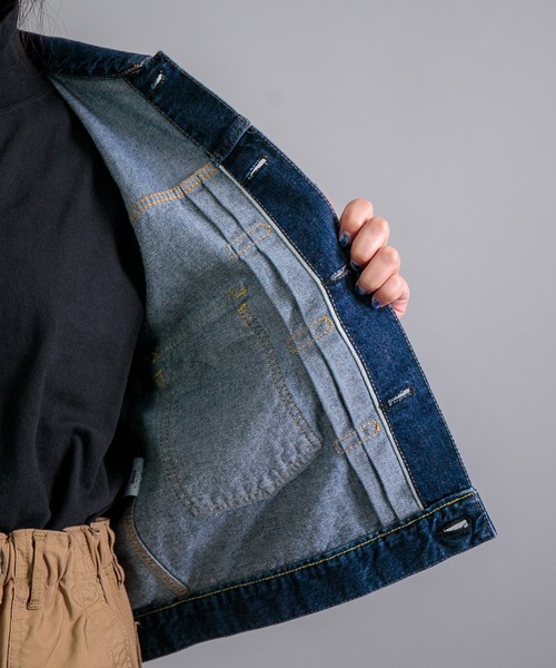 OMNIGOD（オムニゴッド）の「[OMNIGOD womens / オムニゴッド] 12ozセルヴィッチデニム 1stタイプジャケット（デニムジャケット・レディース・インディゴブルー・2/3）」の13枚目の写真