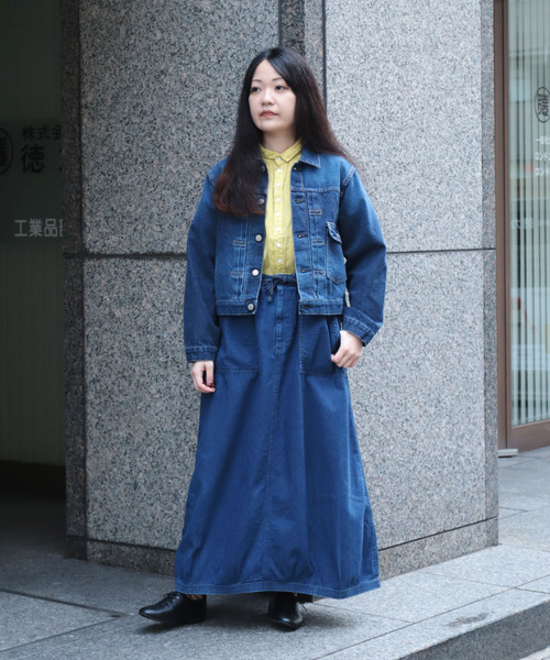 OMNIGOD（オムニゴッド）の「[OMNIGOD womens / オムニゴッド] 12ozセルヴィッチデニム 1stタイプジャケット（デニムジャケット・レディース・インディゴブルー・2/3）」の18枚目の写真