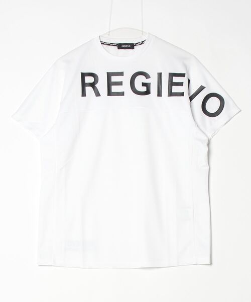 REGIEVO（レジエボ）の「REGIEVO メッシュスポーティーTシャツ　REGIEVOロゴ（Tシャツ/カットソー・メンズ・イエロー/ブラック/オフホワイト・LARGE/X-LARGE/MEDIUM）」の16枚目の写真
