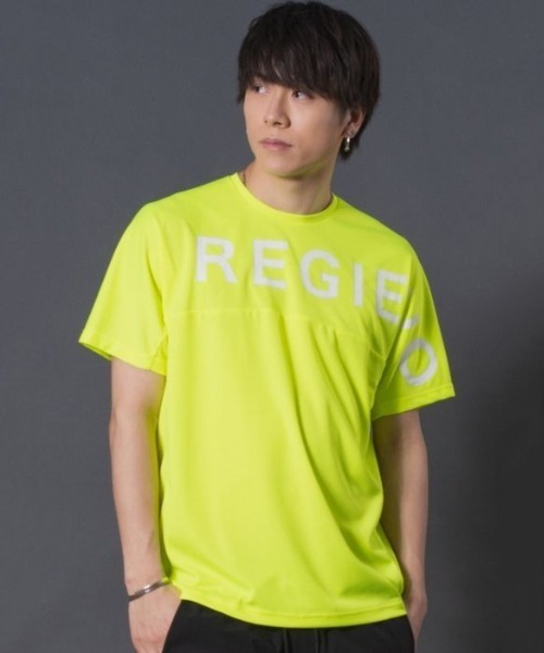 REGIEVO（レジエボ）の「REGIEVO メッシュスポーティーTシャツ　REGIEVOロゴ（Tシャツ/カットソー・メンズ・イエロー/ブラック/オフホワイト・LARGE/X-LARGE/MEDIUM）」の19枚目の写真