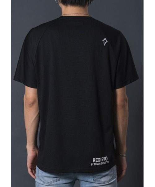 REGIEVO（レジエボ）の「REGIEVO メッシュスポーティーTシャツ　REGIEVOロゴ（Tシャツ/カットソー・メンズ・イエロー/ブラック/オフホワイト・LARGE/X-LARGE/MEDIUM）」の5枚目の写真