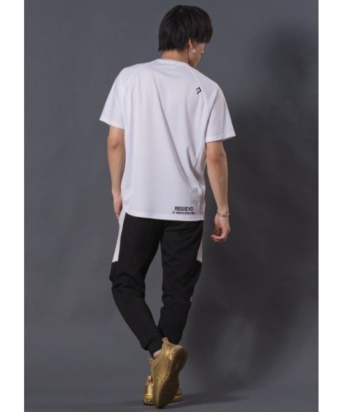 REGIEVO（レジエボ）の「REGIEVO メッシュスポーティーTシャツ　REGIEVOロゴ（Tシャツ/カットソー・メンズ・イエロー/ブラック/オフホワイト・LARGE/X-LARGE/MEDIUM）」の11枚目の写真