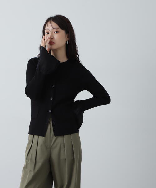 N.（N. Natural Beauty Basic）（エヌエヌナチュラルビューティーベーシック）の「◆ベルスリーブニットカーディガン（カーディガン/ボレロ・レディース・ブラック/グレー/ライトグリーン・MEDIUM）」の11枚目の写真