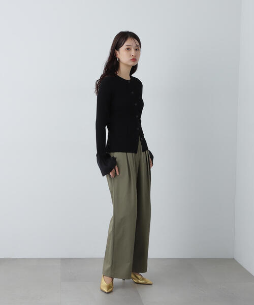 N.（N. Natural Beauty Basic）（エヌエヌナチュラルビューティーベーシック）の「◆ベルスリーブニットカーディガン（カーディガン/ボレロ・レディース・ブラック/グレー/ライトグリーン・MEDIUM）」の13枚目の写真