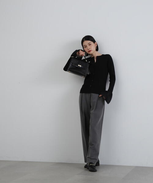 N.（N. Natural Beauty Basic）（エヌエヌナチュラルビューティーベーシック）の「◆ベルスリーブニットカーディガン（カーディガン/ボレロ・レディース・ブラック/グレー/ライトグリーン・MEDIUM）」の19枚目の写真