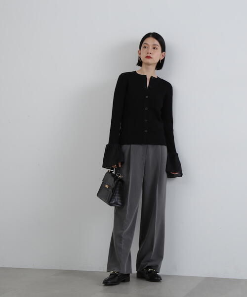 N.（N. Natural Beauty Basic）（エヌエヌナチュラルビューティーベーシック）の「◆ベルスリーブニットカーディガン（カーディガン/ボレロ・レディース・ブラック/グレー/ライトグリーン・MEDIUM）」の21枚目の写真