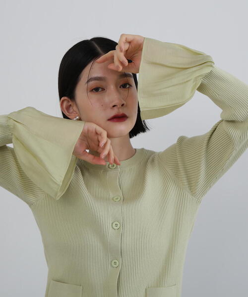 【セール】◆ベルスリーブニットカーディガン（カーディガン/ボレロ）｜N.（N. Natural Beauty Basic）（エヌエヌナチュラルビューティーベーシック）