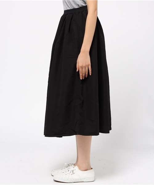 CIAOPANIC TYPY（チャオパニックティピー）の「【CIAOPANIC TYPY】微起毛ギャザースカート（スカート・レディース・ブラック/キャメル/オリーブ/ベージュ/ネイビー・FREE）」の7枚目の写真