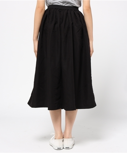 CIAOPANIC TYPY（チャオパニックティピー）の「【CIAOPANIC TYPY】微起毛ギャザースカート（スカート・レディース・ブラック/キャメル/オリーブ/ベージュ/ネイビー・FREE）」の8枚目の写真