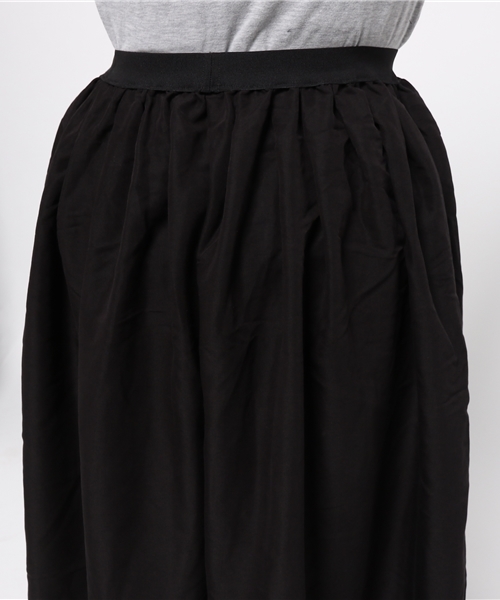 CIAOPANIC TYPY（チャオパニックティピー）の「【CIAOPANIC TYPY】微起毛ギャザースカート（スカート・レディース・ブラック/キャメル/オリーブ/ベージュ/ネイビー・FREE）」の9枚目の写真