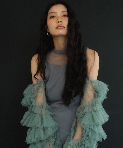 セール】detached sleeve dress ディタッチドスリーブドレス