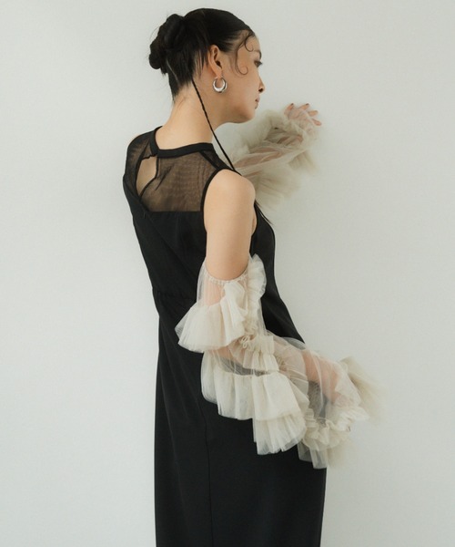 ANDRESD ドレス detached sleeve dress ディタッチドスリーブ