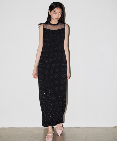 ANDRESD(アンドレスド)の「ディタッチドスリーブドレス / detached sleeve dress(ドレス・レディース・ブラック/グレー/ネイビー/グレイッシュベージュ/ベージュ×ブラック/ブラック×ホワイト/ブラック×シルバー・L/S/M)」の16枚目の写真