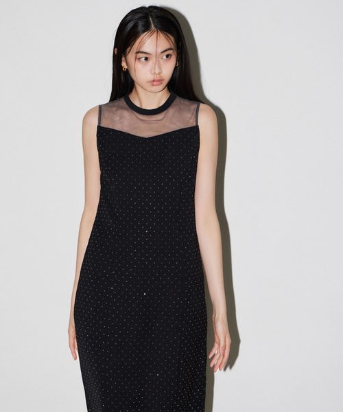 ANDRESD(アンドレスド)の「ディタッチドスリーブドレス / detached sleeve dress(ドレス・レディース・ブラック/グレー/ネイビー/グレイッシュベージュ/ベージュ×ブラック/ブラック×ホワイト/ブラック×シルバー・L/S/M)」の15枚目の写真
