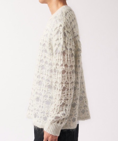 TAAKK（ターク）の「【TAAKK/ターク】LAME MOHAIR KNIT（ニット/セーター・メンズ・ブラック/ホワイト・2/3）」の5枚目の写真