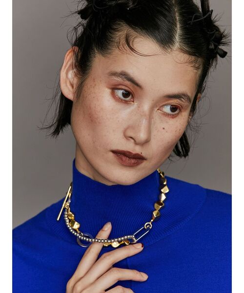 UN3D.（アンスリード）の「SHAPE PARTS 2WAY NC / シェイプパーツ2WAYネックレス（ネックレス・レディース・シルバー/ゴールド・FREE）」の2枚目の写真