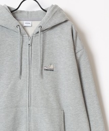 CONVERSE | CONVERSE/コンバース 別注 オーバーサイズ 裏起毛 オールスター スニーカー ロゴ ワンポイント刺繍 スウェット ジップアップパーカー フーディー/レディース メンズ(パーカー)