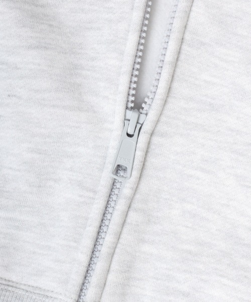 CONVERSE（コンバース）の「CONVERSE/コンバース 別注 オーバーサイズ 裏起毛 オールスター スニーカー ロゴ ワンポイント刺繍 スウェット ジップアップパーカー フーディー/レディース メンズ（パーカー・レディース・アッシュグレー/ブラック/グレー・LL/M/L）」の10枚目の写真