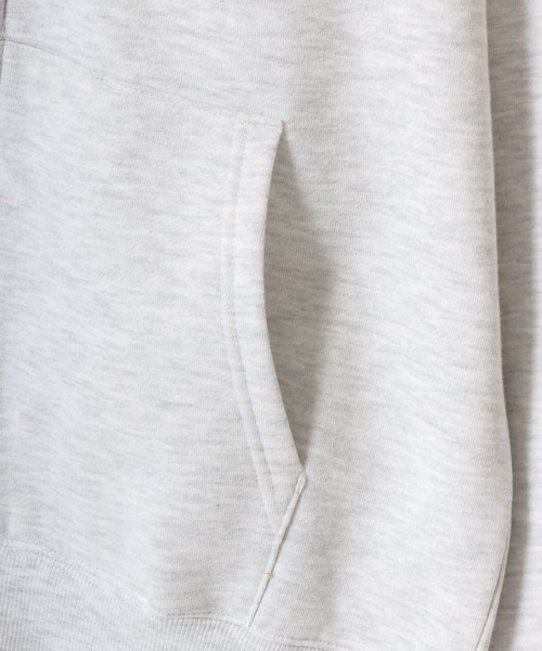 CONVERSE（コンバース）の「CONVERSE/コンバース 別注 オーバーサイズ 裏起毛 オールスター スニーカー ロゴ ワンポイント刺繍 スウェット ジップアップパーカー フーディー/レディース メンズ（パーカー・レディース・アッシュグレー/ブラック/グレー・LL/M/L）」の11枚目の写真