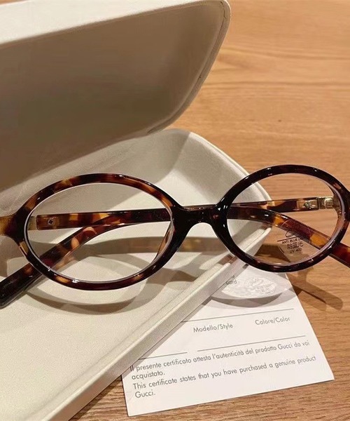 HALEY PESCA（ヘーリーペスカ）の「HALEY PESCA/オーバル　ギークスタイルメガネ（メガネ・レディース・ブラック/レオパード・FREE）」の9枚目の写真