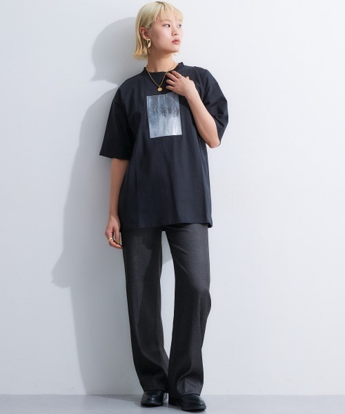 TTOL（トール）の「ルーズシルエットプリントTシャツ（Tシャツ/カットソー・レディース・ホワイト/ブラック・M-L/L-XL）」の3枚目の写真