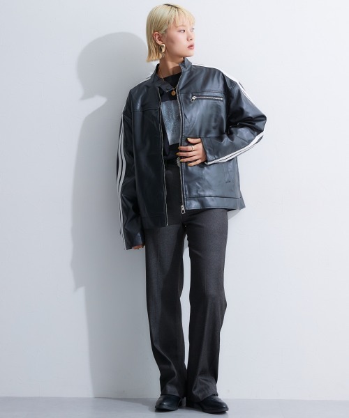 TTOL（トール）の「ルーズシルエットプリントTシャツ（Tシャツ/カットソー・レディース・ホワイト/ブラック・M-L/L-XL）」の4枚目の写真