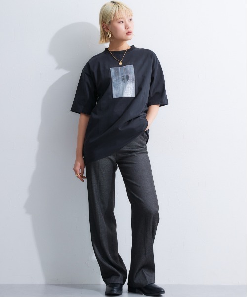 TTOL（トール）の「ルーズシルエットプリントTシャツ（Tシャツ/カットソー・レディース・ホワイト/ブラック・M-L/L-XL）」の6枚目の写真