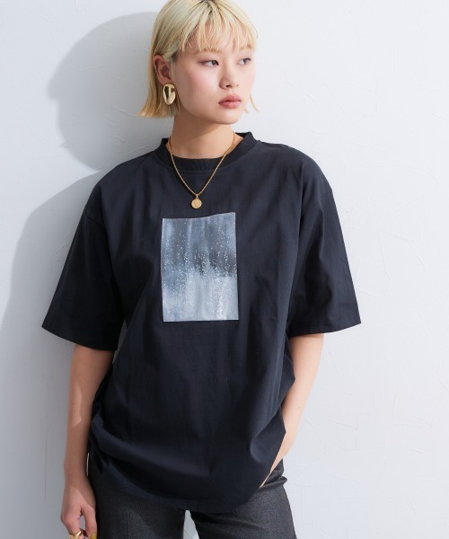 TTOL（トール）の「ルーズシルエットプリントTシャツ（Tシャツ/カットソー・レディース・ホワイト/ブラック・M-L/L-XL）」の7枚目の写真