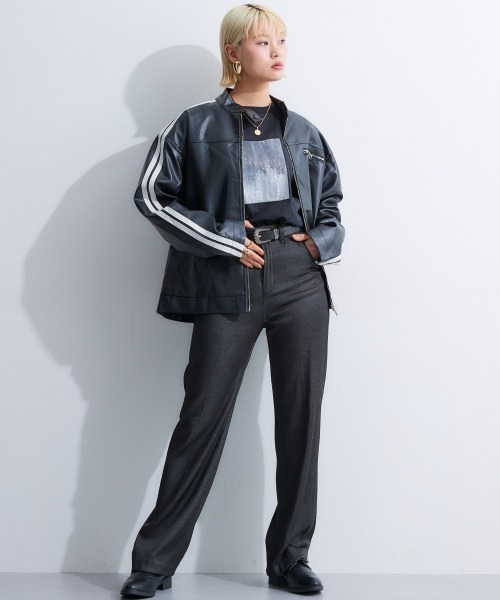 TTOL（トール）の「ルーズシルエットプリントTシャツ（Tシャツ/カットソー・レディース・ホワイト/ブラック・M-L/L-XL）」の8枚目の写真