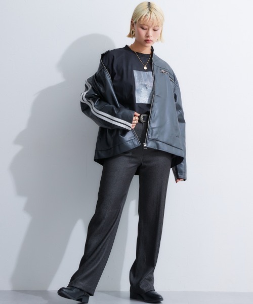 TTOL（トール）の「ルーズシルエットプリントTシャツ（Tシャツ/カットソー・レディース・ホワイト/ブラック・M-L/L-XL）」の11枚目の写真