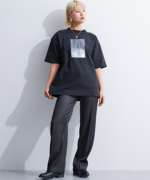 TTOL（トール）の「ルーズシルエットプリントTシャツ（Tシャツ/カットソー・レディース・ホワイト/ブラック・M-L/L-XL）」の13枚目の写真