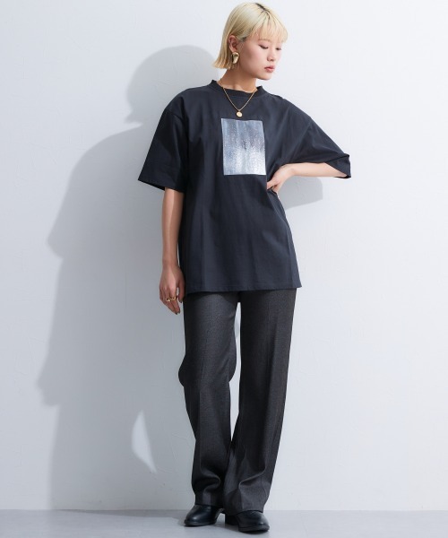 TTOL（トール）の「ルーズシルエットプリントTシャツ（Tシャツ/カットソー・レディース・ホワイト/ブラック・M-L/L-XL）」の14枚目の写真